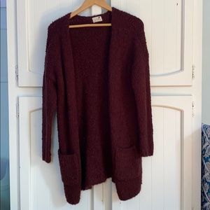 Maroon long cozy sweater